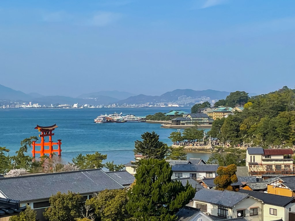 Landscape view of Miyajima port