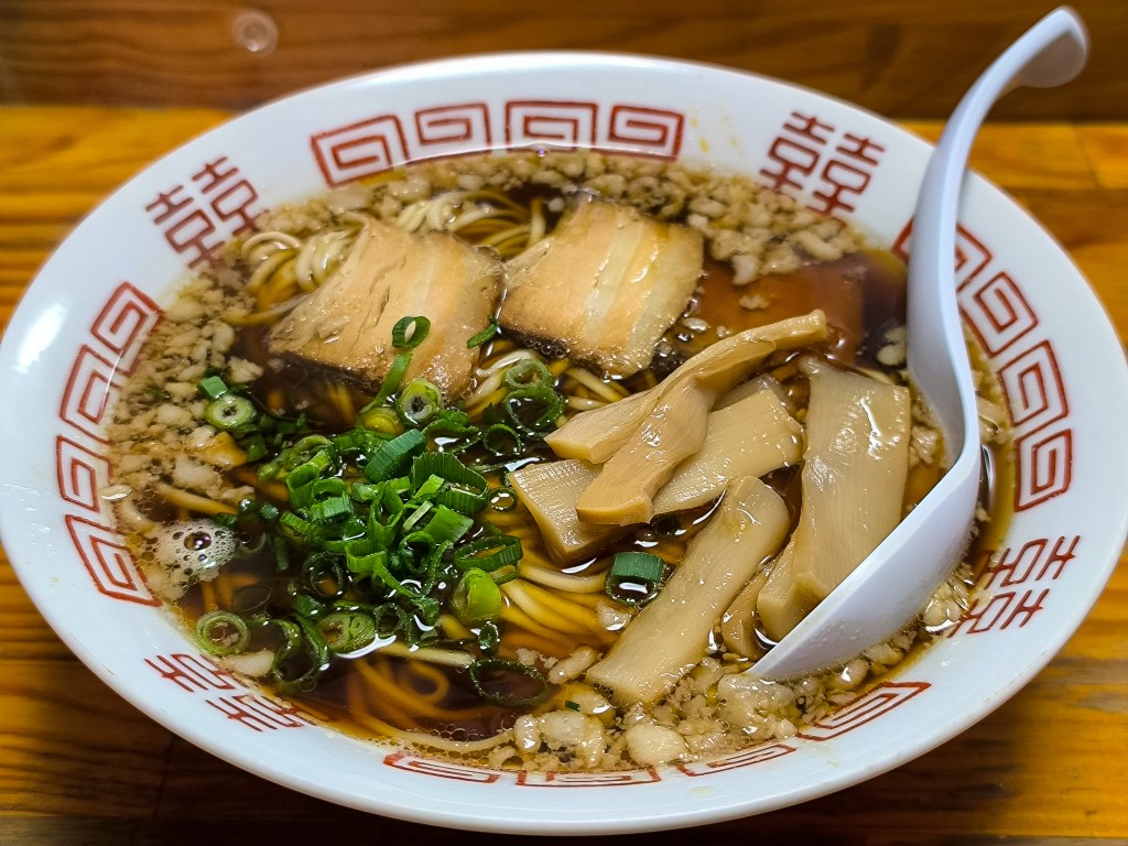 Onomichi ramen, a style with seafood broth and pork fat