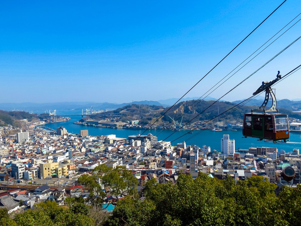 Senkoji Ropeway overlooking the Seto Inland Sea, Onomichi, Japan
