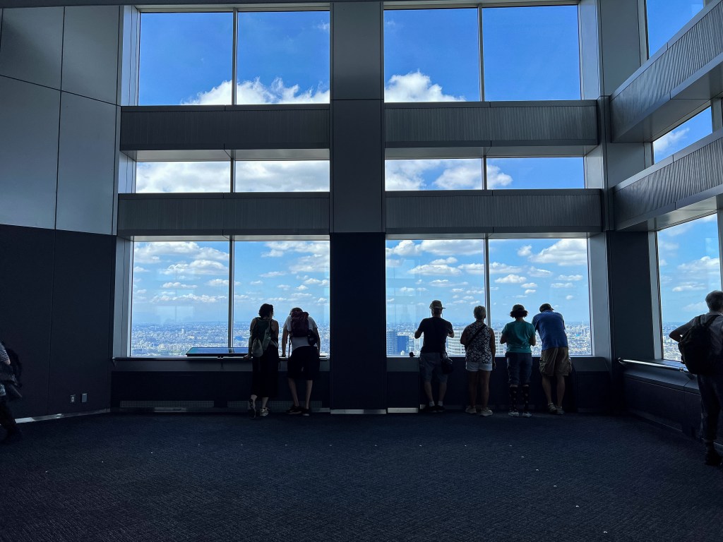 View from the Tokyo Metropolitan Government building in Shinjuku, Tokyo. Free admission